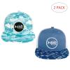 BASSDASH 2 Pack Flat Brim Trucker Cap Adjustable Snapback Hat Mesh Back for Men Women Fishing Hunting view 2