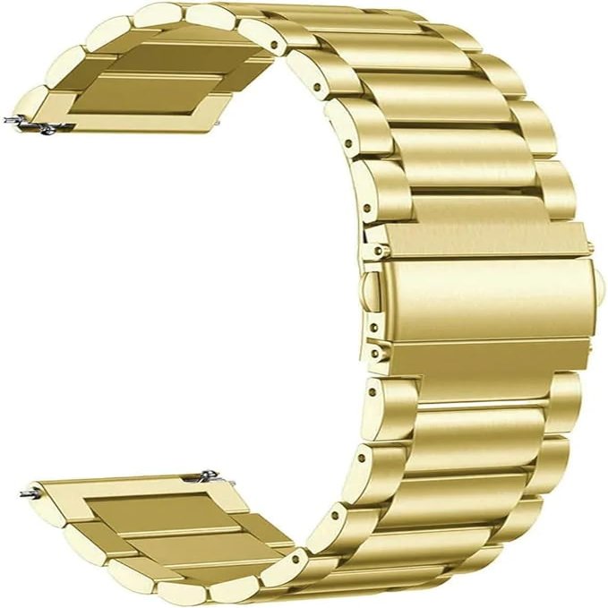 38 mm Bracelets Compatible with Withings ScanWatch Strap, Stainless Steel Replacement Strap, Metal Watch Strap, Business Bands for Men and Women (Gold), Aluminium, Aluminium