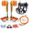 Clakioom Tree Climbing GearTree Climbing Spikes, Tree Climbing Gear with Adjustable Climbing Straps and Steel Core Flip Line, Rock Climbing Kit with Triple Lock Lanyard Adjuster view 1