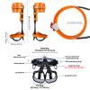 Clakioom Tree Climbing GearTree Climbing Spikes, Tree Climbing Gear with Adjustable Climbing Straps and Steel Core Flip Line, Rock Climbing Kit with Triple Lock Lanyard Adjuster view 2