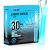 Glow Fever Emergency Safety Military Grade 6'' Lightsticks, Light Up Ultra Bright Glow Sticks with 8 Hours Duration. for Hiking Party Camping Blackouts Hurricane Shelter Survival Kit (Blue, 30PCS) view 1