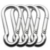 3 Inch 4 Pack Spring Snap Hook-M8x80mm, Cable Machine Accessories for Home Gym Pulldown Attachment, Exercise Machine, Heavy Duty Steel Clip for Outdoor Fitness