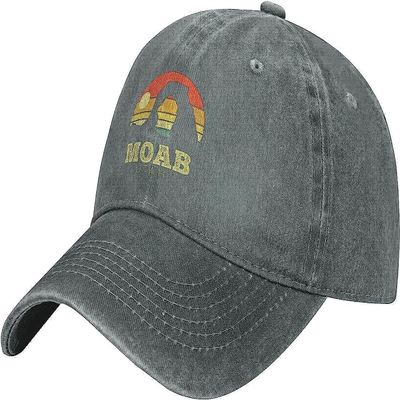 Moab Utah Vintage Sunset Baseball Cowboy Hat Adjustable Trucker Hat Gray