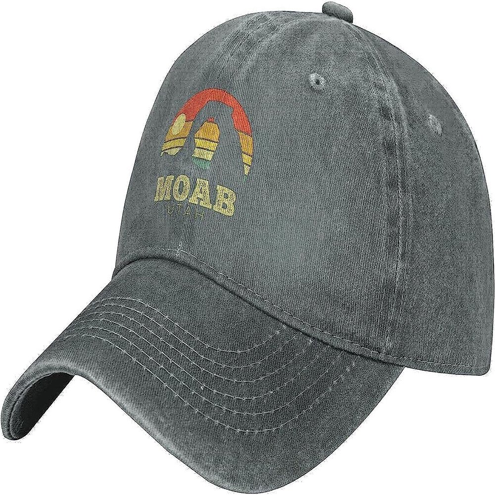 Moab Utah Vintage Sunset Baseball Cowboy Hat Adjustable Trucker Hat Gray