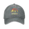 Moab Utah Vintage Sunset Baseball Cowboy Hat Adjustable Trucker Hat Gray view 3