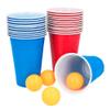 Boland Beer Pong Set, Multicoloured, 22 Cups (11 Red/11 Blue), 4 Balls, Adult, Small (12.5 cm), Unisex, Party/Carnival view 1
