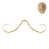 6ixGosh 14G Mustache Septum Ring, 316L Surgical Steel Septum Mustache Nose Ring Piercing Jewelry, Septum Piercing Hanger, Gold view 1
