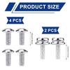 6pcs Football Helmet Repair Kits, Stainless Steel Helmet Mask Screw Kit Sport Football Helmet Hardware Kit Football Helmet Accessories for Football Softball Hockey Sports view 2