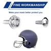 6pcs Football Helmet Repair Kits, Stainless Steel Helmet Mask Screw Kit Sport Football Helmet Hardware Kit Football Helmet Accessories for Football Softball Hockey Sports view 4