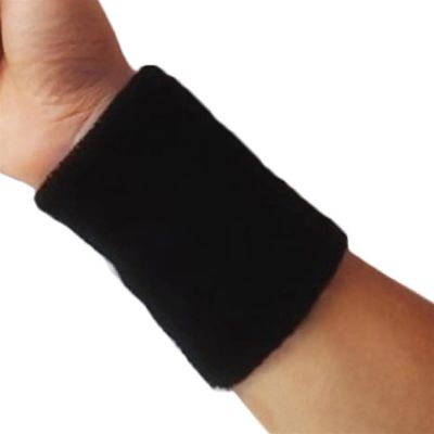 AMPUTEE 1x Sports Training Wrist Sweatband Tennis Squash Badminton Gym Basketball Wristband Gift (Color : Black, Size : A)