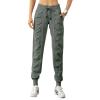 PLbSe Womens Joggers with Pockets, Lightweight Quick Dry Athletic Workout Soft Pants for Gym, Yoga, Running (Small,Army Green) view 1