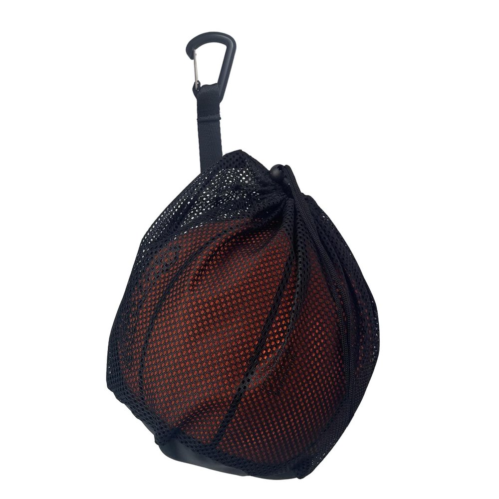 CORECISE Single Ball Bag with Zipper Pocket, Drawstring Sling Back Bag for Carrying Basketball, Volleyball, Soccer, Football
