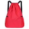 ACUIF Drawstring Backpack for Men and Women Sling Backpack with Mesh Pockets Sports Casual Sackpack Washable Travel Bag for Sports Yoga,Red S view 2