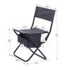 4-Piece Folding Outdoor Chair with Storage Bag, Portable Chair for Indoor, Outdoor Camping, Picnics and Fishing,Grey view 2