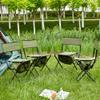 4-Piece Folding Outdoor Chair with Storage Bag, Portable Chair for Indoor, Outdoor Camping, Picnics and Fishing,Green view 2