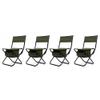 4-Piece Folding Outdoor Chair with Storage Bag, Portable Chair for Indoor, Outdoor Camping, Picnics and Fishing,Green view 4