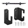 Ozgkee Samurai Sword Holder Horizontal Wall Mount Acrylic Sword Rack Flat Blade Display Stand with Screws (Black) view 2