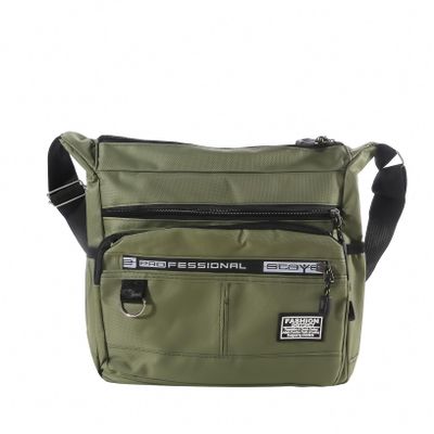 Men's Messenger Bag Crossbody Shoulder Bags Men Small Sling Pack Satchel Purse Waterproof Oxford Packs Vintage Large Hobo Bag with Multiple Pockets for Work Business,Green