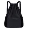ACUIF Drawstring Backpack for Men and Women Sling Backpack with Mesh Pockets Sports Casual Sackpack Washable Travel Bag for Sports Yoga,Black L view 1