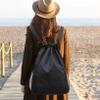 ACUIF Drawstring Backpack for Men and Women Sling Backpack with Mesh Pockets Sports Casual Sackpack Washable Travel Bag for Sports Yoga,Black L view 3
