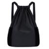ACUIF Drawstring Backpack for Men and Women Sling Backpack with Mesh Pockets Sports Casual Sackpack Washable Travel Bag for Sports Yoga,Black S view 2