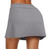 Ekouaer Womens Golf Skort High Waist Skorts for Women Casual Summer Quick Dry Tennis Skirt with Underpants,Light Grey Large view 3