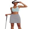 Ekouaer Womens Golf Skort High Waist Skorts for Women Casual Summer Quick Dry Tennis Skirt with Underpants,Light Grey Large view 4