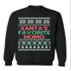 ALLNTRENDS Santa s Favorite Gay Ugly Christmas Sweater LGBTQ Xmas Crewneck Sweatshirt (2XL, Black) view 1