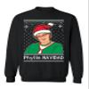 ALLNTRENDS Phyllis Navidad Happy Holiday Office Ugly Christmas Sweater Adult Crewneck Sweatshirt (L, Black) view 1