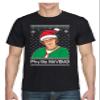 ALLNTRENDS Phyllis Navidad Happy Holiday Office Ugly Christmas Men's T Shirt (2XL, Black) view 1