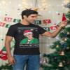 ALLNTRENDS Phyllis Navidad Happy Holiday Office Ugly Christmas Men's T Shirt (2XL, Black) view 4