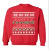 ALLNTRENDS Santa s Favorite Gay Ugly Christmas Sweater LGBTQ Xmas Crewneck Sweatshirt (M, Red) view 1