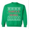ALLNTRENDS Santa s Favorite Gay Ugly Christmas Sweater LGBTQ Xmas Crewneck Sweatshirt (3XL, Irish Green) view 1