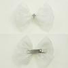 Off White First communion Headpiece For Girls with Cross Christening Baptism Hair Bow Clip -1Pcs view 2