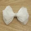 Off White First communion Headpiece For Girls with Cross Christening Baptism Hair Bow Clip -1Pcs view 4