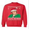 ALLNTRENDS Phyllis Navidad Happy Holiday Office Ugly Christmas Sweater Adult Crewneck Sweatshirt (XL, Red) view 1