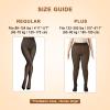 Aobiono Women Fleece Lined Tights Sheer Warm Pantyhose Fake Translucent Winter (85g / No fleece, 2 Pairs Black) view 2