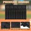 Simgoing Hanging Baseball Bat Bag Caddy with Hanging Hooks, Holds up to 12 Bats Nylon Reinforced Baseball Bat Holder Dugout Organizer for Softball Teams, Black view 3