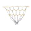 Sports Basketball Nets Durable Metal Basketball Net Chain Basketball Net Replacement Heavy Duty,Iron Basketball Net Net Rust Silver and Gold Basketball Net Chain for Indoor Outdoor view 4