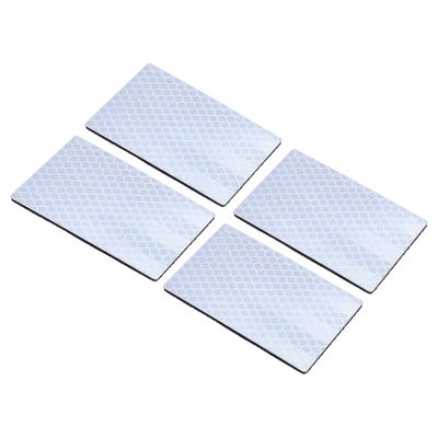 PATIKIL Reflective Patch 2"x3", 4 Pcs Hook & Loop Fastener Safety Appliques for Night Sportsperson Worker Hiker, White