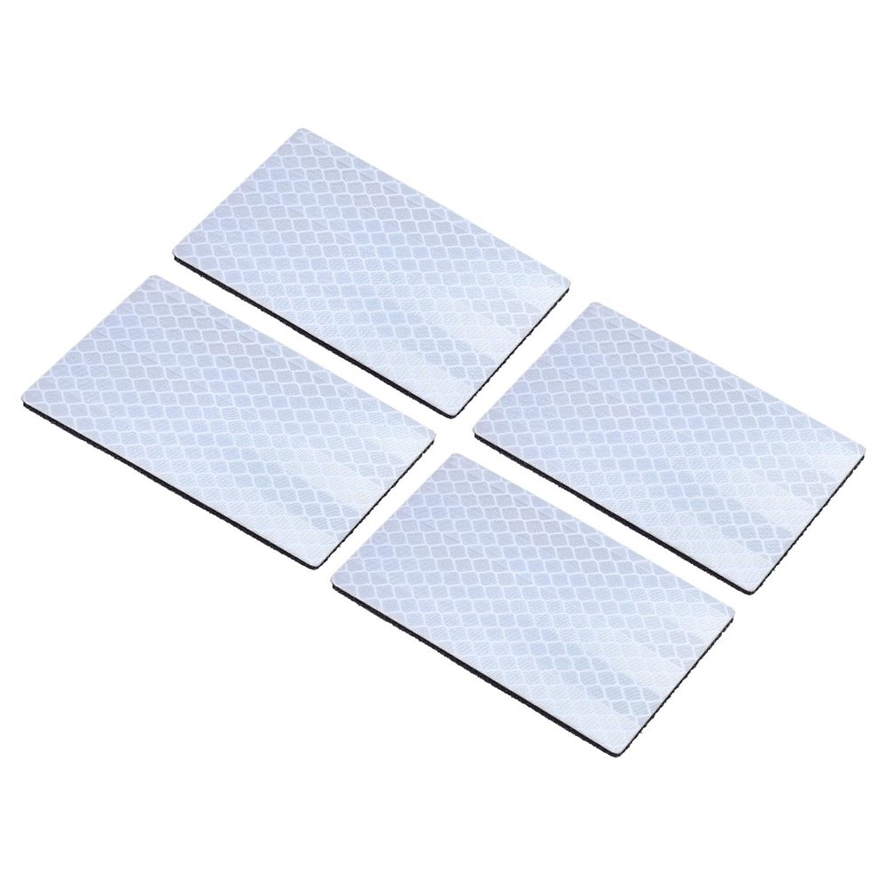 PATIKIL Reflective Patch 2"x3", 4 Pcs Hook & Loop Fastener Safety Appliques for Night Sportsperson Worker Hiker, White