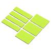 PATIKIL Reflective Patch 1"x4" 2"x3", 7 Pcs Hook & Loop Fastener Safety Appliques for Night Sportsperson Worker Hiker, Light Yellow view 1