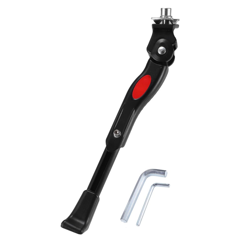 X AUTOHAUX 1 Set Aluminum Alloy Side Bicycle Stand Non-Slip Bicycle Stand Side Stand Kickstand Black