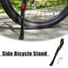 X AUTOHAUX 1 Set Aluminum Alloy Side Bicycle Stand Non-Slip Bicycle Stand Side Stand Kickstand Black view 2