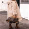 Canbebig Womens Puffer Jackets Sherpa Fleece Lined Jacket Zip Up Long Coat Quilted Puffer Jacket Winter Warm Hooded Coat view 4