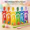 LovesTown 24PCS Egg Spoon Race Game Set for Easter Party Favors, Relay Race Wooden Egg Balance Carnival Games for Kids & Family Activity Holiday Hunt Game Outdoor Lawn Games view 2
