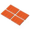 PATIKIL Reflective Patch 2"x3", 4 Pcs Hook & Loop Fastener Safety Appliques for Night Sportsperson Worker Hiker, Orange view 1