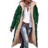 Canbebig Womens Puffer Jackets Sherpa Fleece Lined Jacket Zip Up Long Coat Quilted Puffer Jacket Winter Warm Hooded Coat