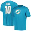 Fanatics Men's Tyreek Hill Aqua Miami Dolphins Big & Tall Player Name & Number T-Shirt view 1