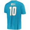 Fanatics Men's Tyreek Hill Aqua Miami Dolphins Big & Tall Player Name & Number T-Shirt view 3
